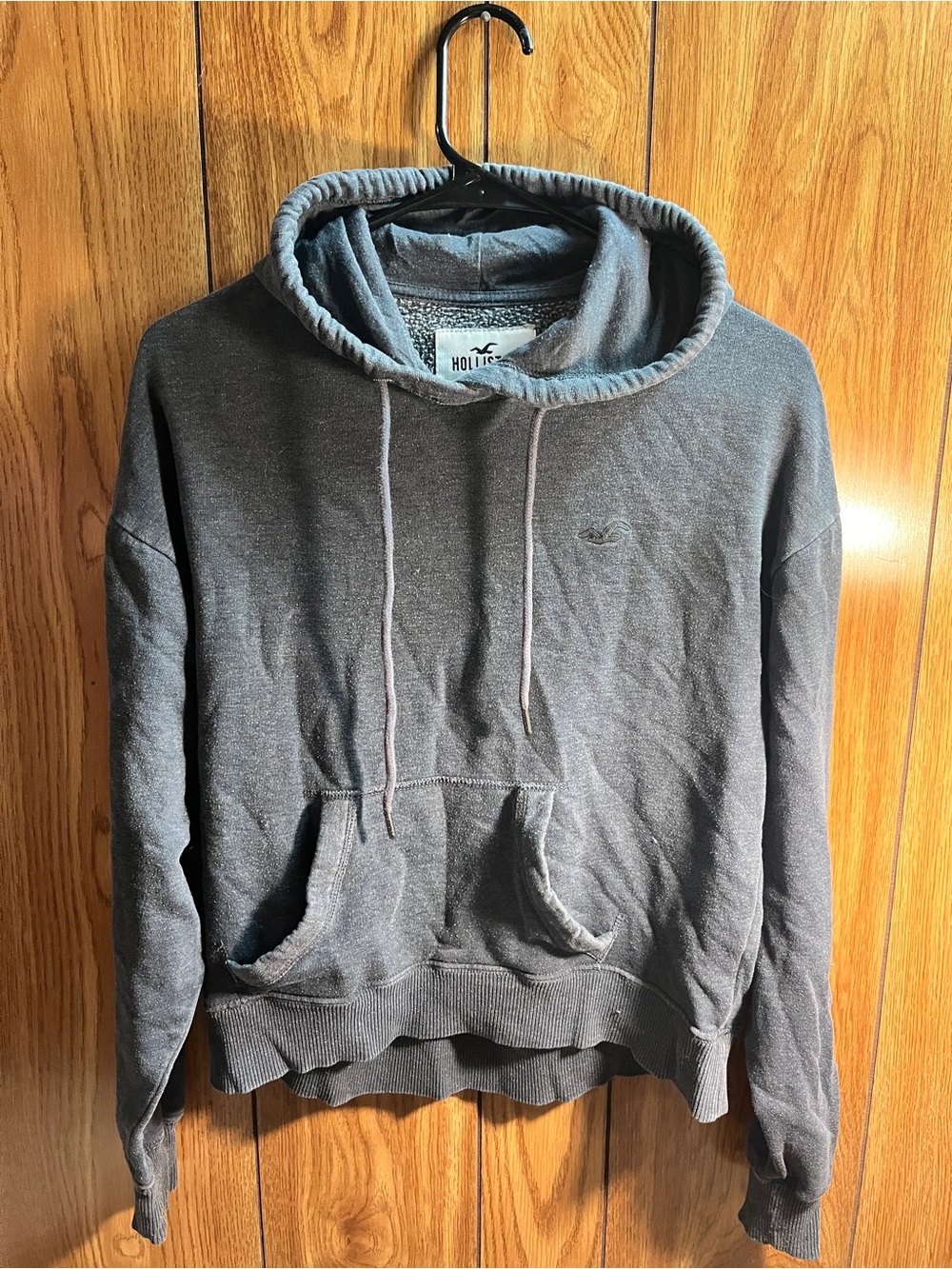 Hollister Grey Pull Over Hoodie Size XS
